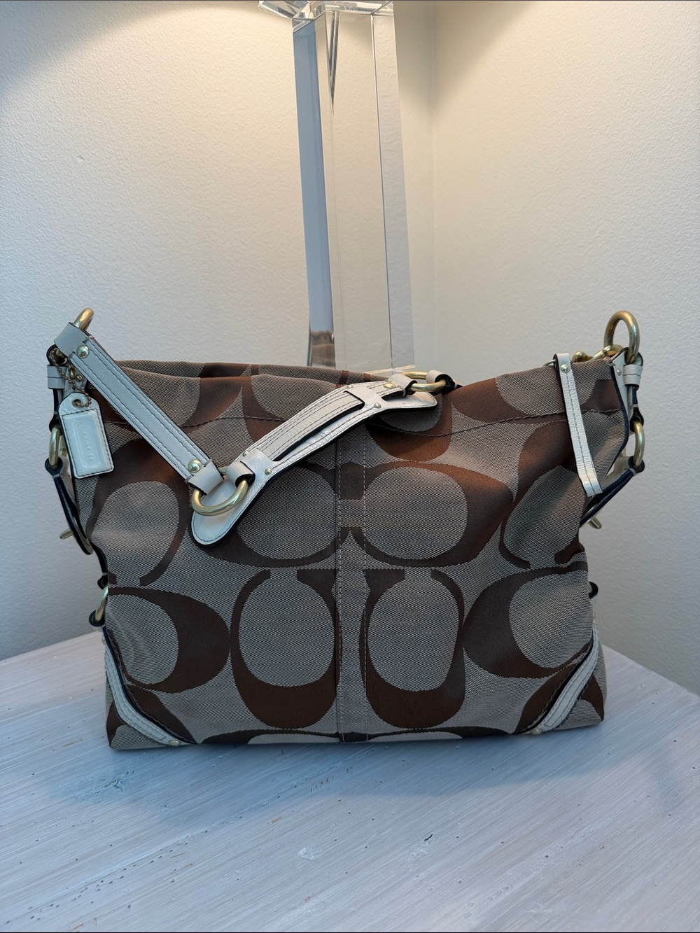 Y2K Coach Carly Signature Hobo Bag